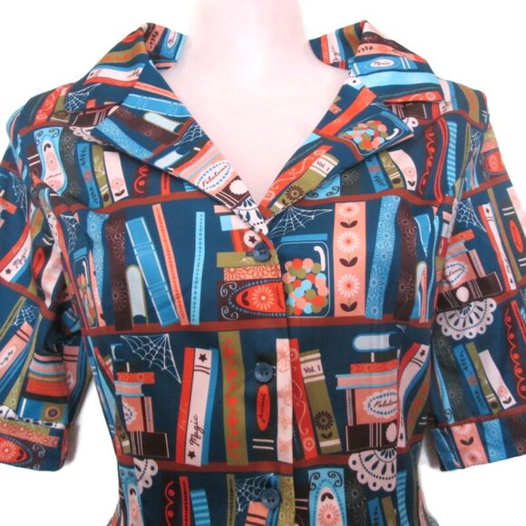 halloween lindy bop books dress size medium 12 goth whimsygoth - Picture 7 of 7